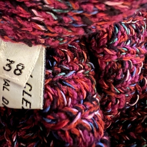 VINTAGE 90s MISSONI Multicolor Chunky Knit Shawl Collar Cardigan Sweater S - Picture 6 of 8